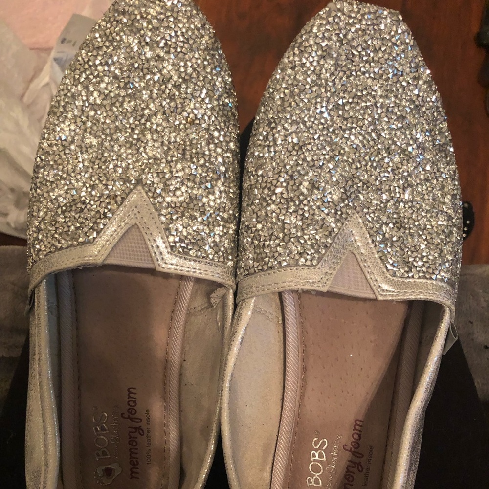 BOBS sequin slip ons